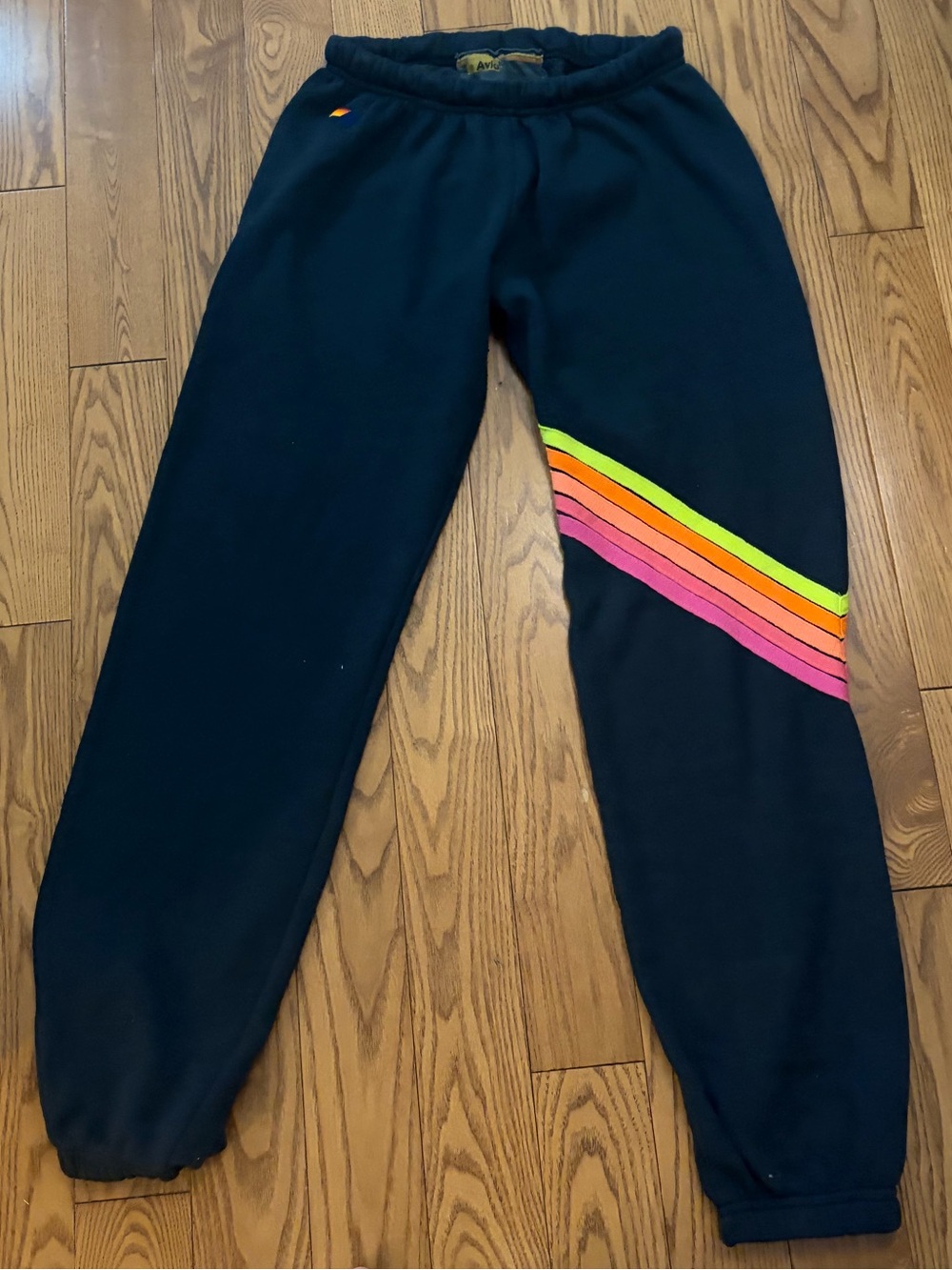 Aviator Nation Chevron Sweatpant in
Charcoal & Neon